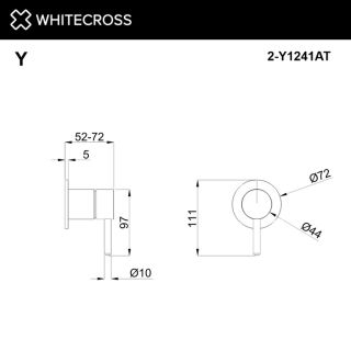 Смеситель для душа Whitecross Y1241AT Антрацит